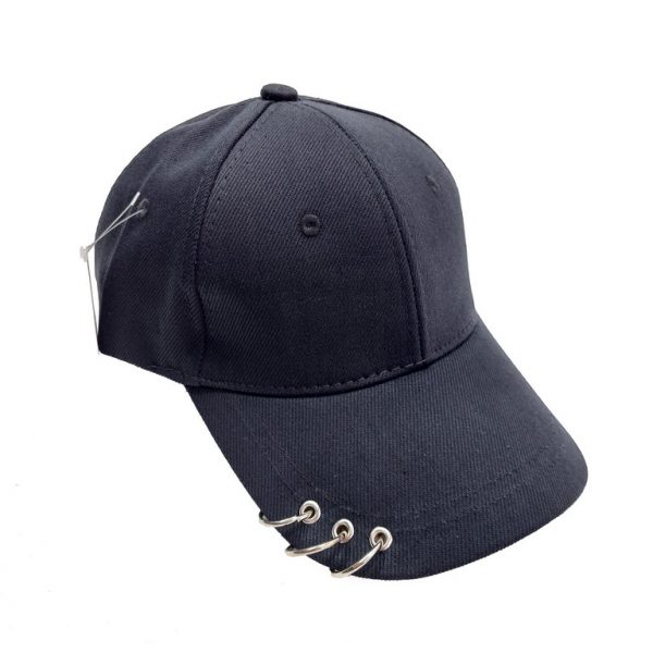 کلاه کتان مشکی پرسینگی (KLT-T1431)
