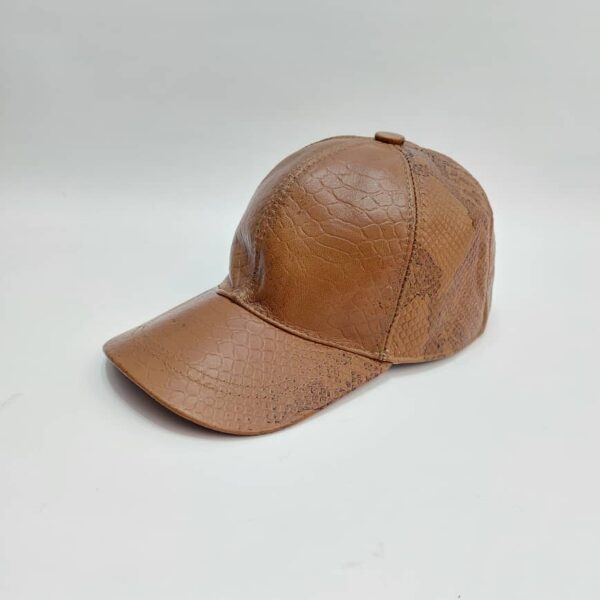 کلاه بیسبالی چرم قهوه‌ای (KLT-T182)