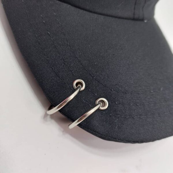 کلاه نقاب‌دار کتان مشکی پرسینگی (KLT-T183)