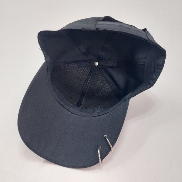 کلاه نقاب‌دار کتان مشکی پرسینگی (KLT-T183)