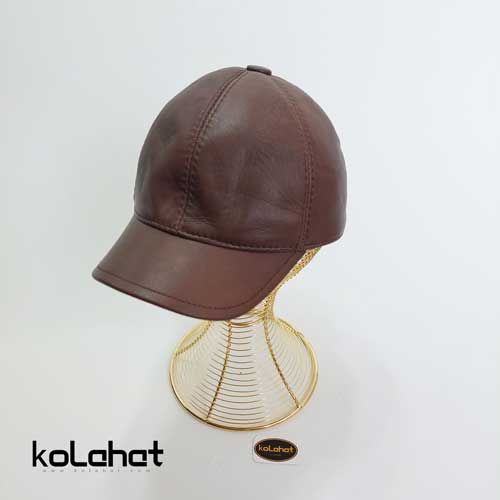 کلاه لبه دار چرم اصل مشکی (KLT-T37)