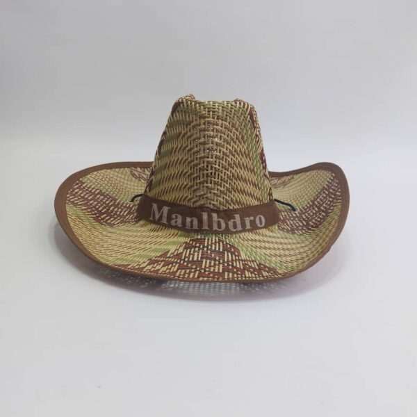 کلاه کابویی طرح حصیر Manlbdro قهوه‌ای (KLT-T211)
