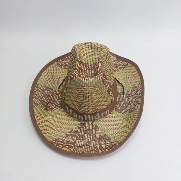 کلاه کابویی طرح حصیر Manlbdro قهوه‌ای (KLT-T211)