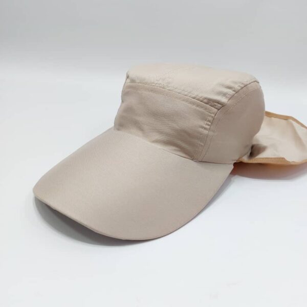کلاه آفتابگیر شالدار کرمی (KLT-T220)