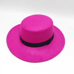 کلاه فدورا رنگی مجلسی نوار مشکی (KLT-T227)