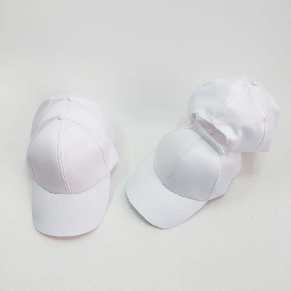 کلاه سفید ساده نقاب دار کتان (KLT-T1558)
