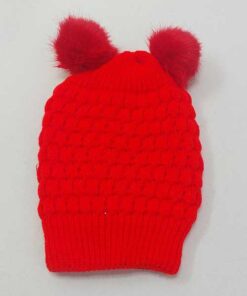 کلاه زمستانی بچگانه گلدوزی خرس