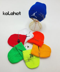 کلاه رنگی بافت پیرسینگ زنجیری - عمده (KLT-1506)