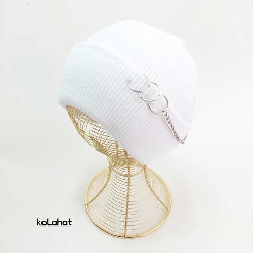 کلاه بافت سفید و مشکی اعلا (KLT-T2065)