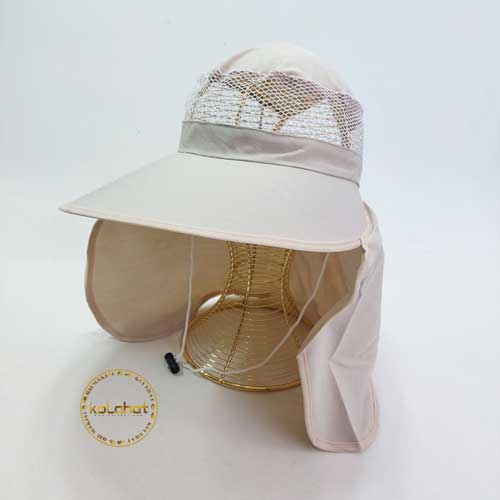 کلاه آفتاب گیر شال دار مدل زنبوری (KLT-T1264)