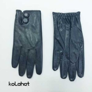 دستکش چرم طبیعی زنانه مدل دکمه دار (KLT-T2321)