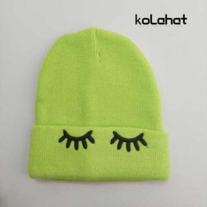 کلاه بافت زنانه طرح مژه (KLT-T2418)