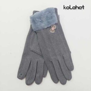 دستکش زنانه فوتر خز دار (KLT-T2451)
