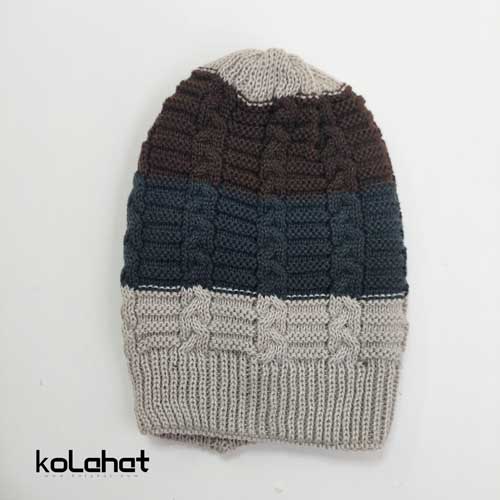 کلاه مردانه بافت سه رنگ (KLT-T2612)