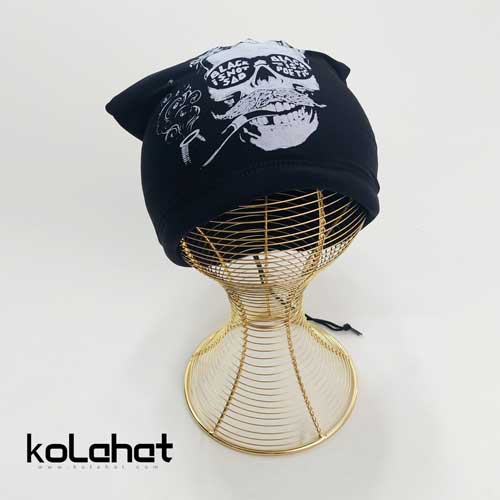 کلاه اسکارف مشکی طرح اسکلت (KLT-T2720)