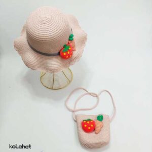 کیف و کلاه ساحلی دخترانه توت فرنگی (KLT-T2825)