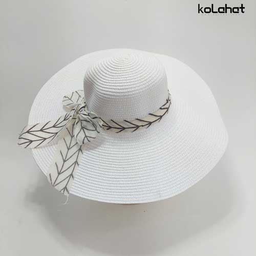 کلاه زنانه ساحلی پاپیون دار وارداتی (KLT-T2844)