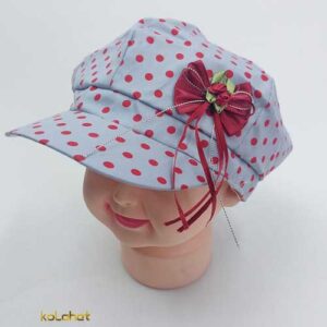 کلاه دخترانه پاپیونی خالخالی (KLT-T3060)