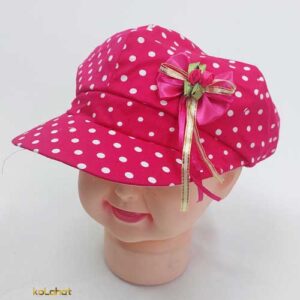 کلاه دخترانه پاپیونی خالخالی (KLT-T3060)