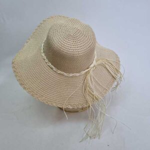 کلاه ساحلی زنانه کنفی لبه بلند (KLT-T3084)