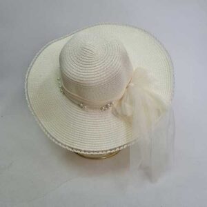 کلاه زنانه ساحلی لبه بلند پاپیونی (KLT-T3079)