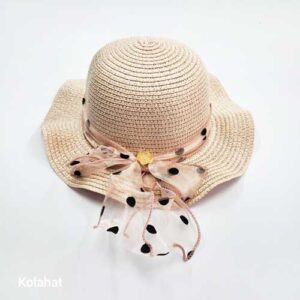 کلاه ساحلی پاپیون دار دخترانه کنفی (KLT-O3162)