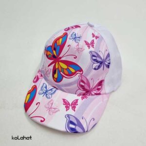کلاه بیسبالی دخترانه طرح پروانه (KLT-T3097)