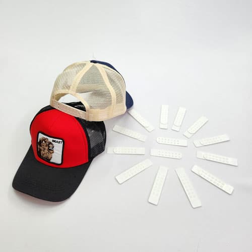 فیکسچر تنظیم سایز کلاه دو ردیفه سفید - عمده (KLT-3445)