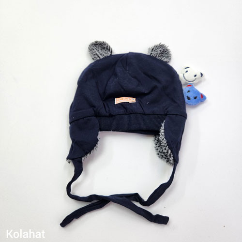 کلاه تریکو بچگانه طرح خرس دو قلو - عمده (KLT-3485)