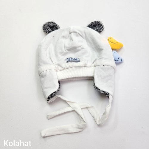 کلاه تریکو بچگانه طرح خرس دو قلو - عمده (KLT-3485)