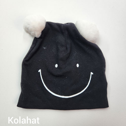 کلاه تریکو لبخند ساده دو پوم - عمده (KLT-3481)