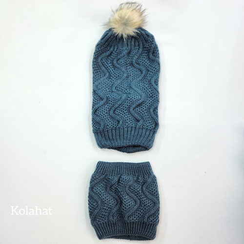 کلاه و شال گردن شیطونی زنانه - عمده (KLT-3685)