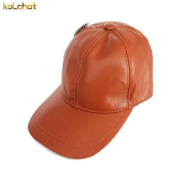 کلاه نقاب دار چرم اصل قهوه ای