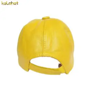 کلاه نقاب دار چرم اصل زرد