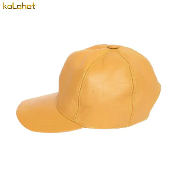 کلاه نقاب دار چرم اصل خردلی