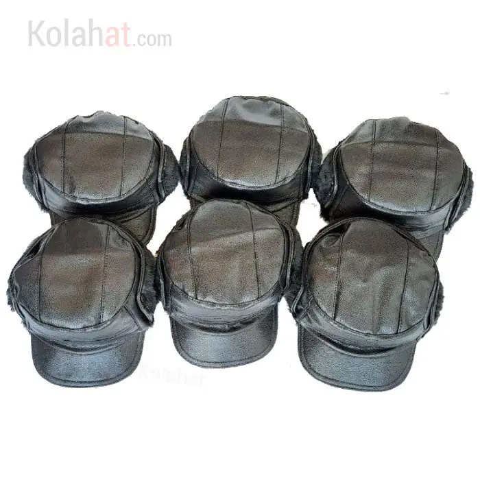 کلاه شکاری چرم مصنوعی خزدار عمده ( KLT-O154 )