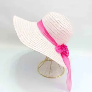 کلاه ساحلی زنانه کنفی مرواریدی (KLT-T266)