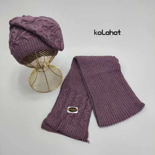 کلاه و شال گردن زنانه مدل فرانسوی (KLT-T2237)