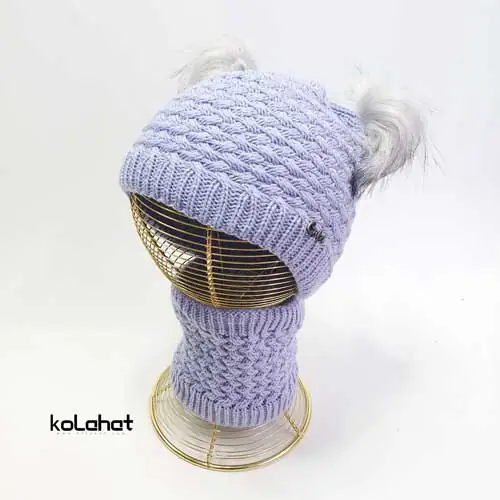 کلاه و شال گردن رینگی دخترانه (KLT-T1927)
