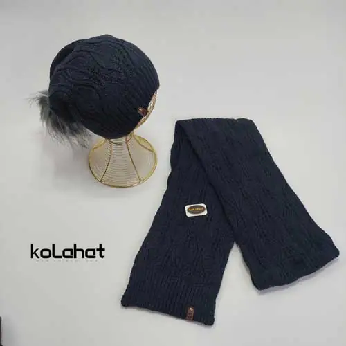 کلاه و شال گردن بافت دو لایه
