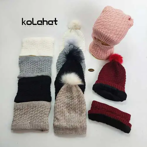 کلاه شال گردن رینگی داخل خز - عمده (KLT-2489)