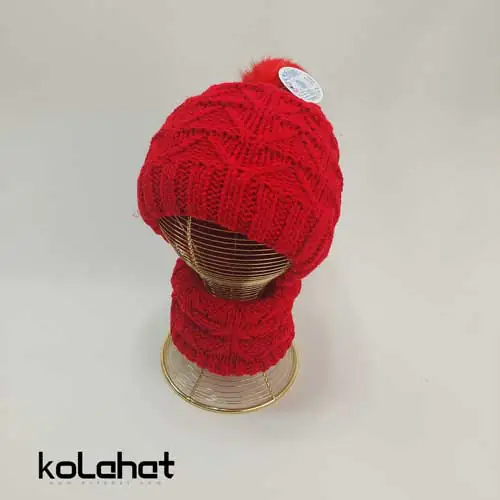 کلاه و شال گردن بافت رینگی
