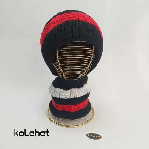کلاه شال گردن پسرانه رینگی راه راه