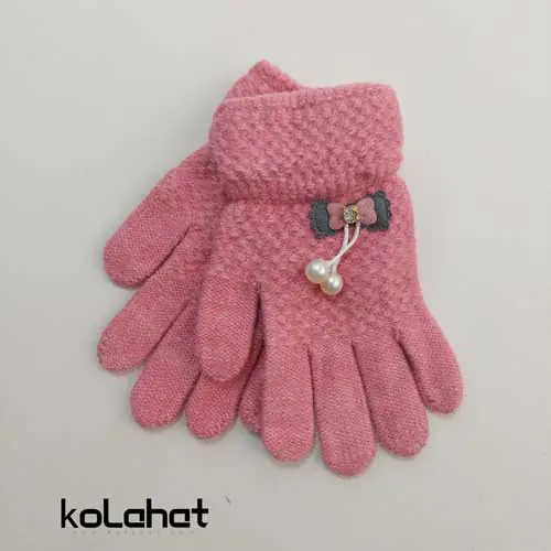 دستکش دخترانه پاپیون دار (KLT-T2440)
