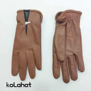 دستکش زنانه چرم طبیعی مدل زیپ دار (KLT-T2324)