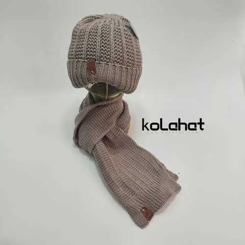 کلاه و شال گردن بافت مردانه (KLT-T2382)
