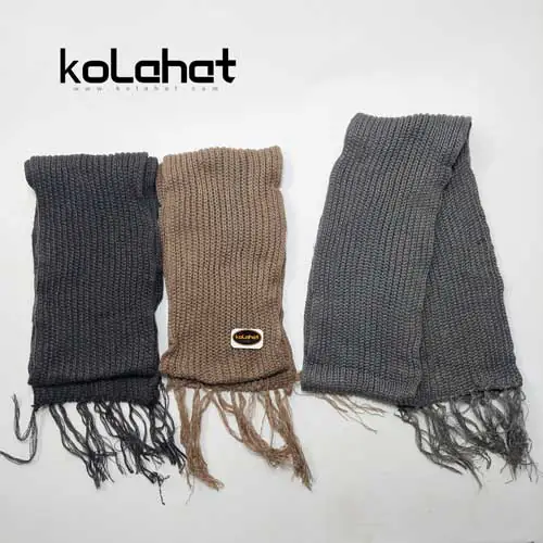 شال گردن مردانه رنگی ریشه دار - عمده (KLT-2602)