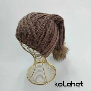 کلاه بافت زنانه مدل شیطونی (KLT-T2567) - کلاه زمستانی زنانه