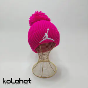 کلاه بافت دخترانه پوم دار - عمده (KLT-2554)