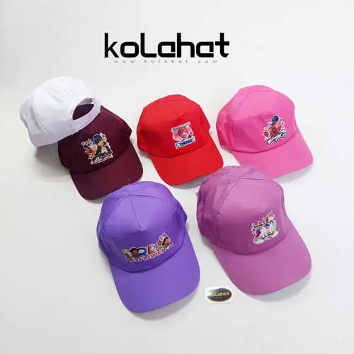 کلاه دخترانه چاپی کتان کجراه - عمده (KLT-1372)